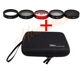 Professional Advanced storage bag+ND4 +ND8+MCUV+CPL+Protective glasses For DJI Phantom 3 /4 Camera Lens Filter