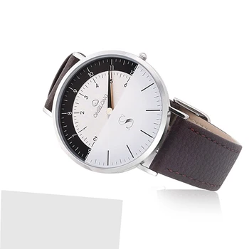 Omelong New Men Watch Classic Compass Watch Men Wristwatch Dress Leather Brown Band Clock Hour Reloj