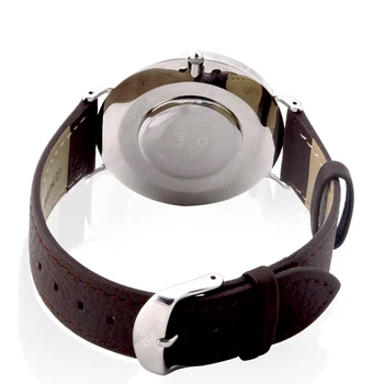 Omelong New Men Watch Classic Compass Watch Men Wristwatch Dress Leather Brown Band Clock Hour Reloj