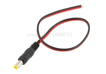 20pcs 5.5*2.1mm Male DC Power Plug Connector CCTV PSU Pigtail CABLE Jack 12V