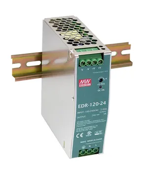 PowerNex] MEAN WELL original EDR-120-24 24V 5A meanwell EDR-120 24V 120W Single Output Industrial DIN Rail Power Supply