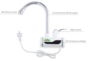 BD3000W-1,,Digital Display Instant Hot Water Tap,Tankless Electric Faucet,Kitchen Faucet Water Heater