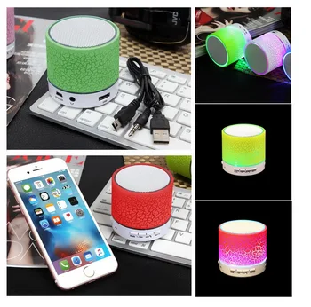 Portable Mini LED Bluetooth Speakers Wireless Small Music Audio TF USB FM Light Stereo Sound Speaker For Phone Xiaomi with Mic