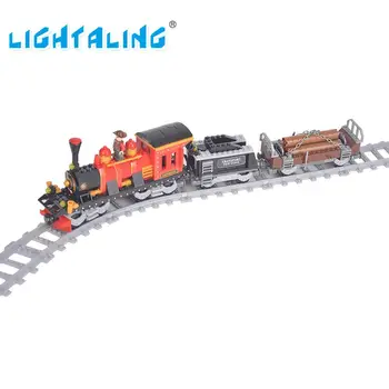 Lightaling Building Blocks Classical Train Set DIY Bricks 410pcs Children Model Toys Christmas Gift