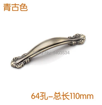 Hole Pitch 64mm antique brass color cabinet drawer handle furniture handle