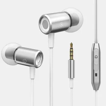 Metal Earbuds Super Bass Earphone Professional Headset with Mic for Airpods Xiaomi Mobile Phone Magnetic Earpiece MP3 Player