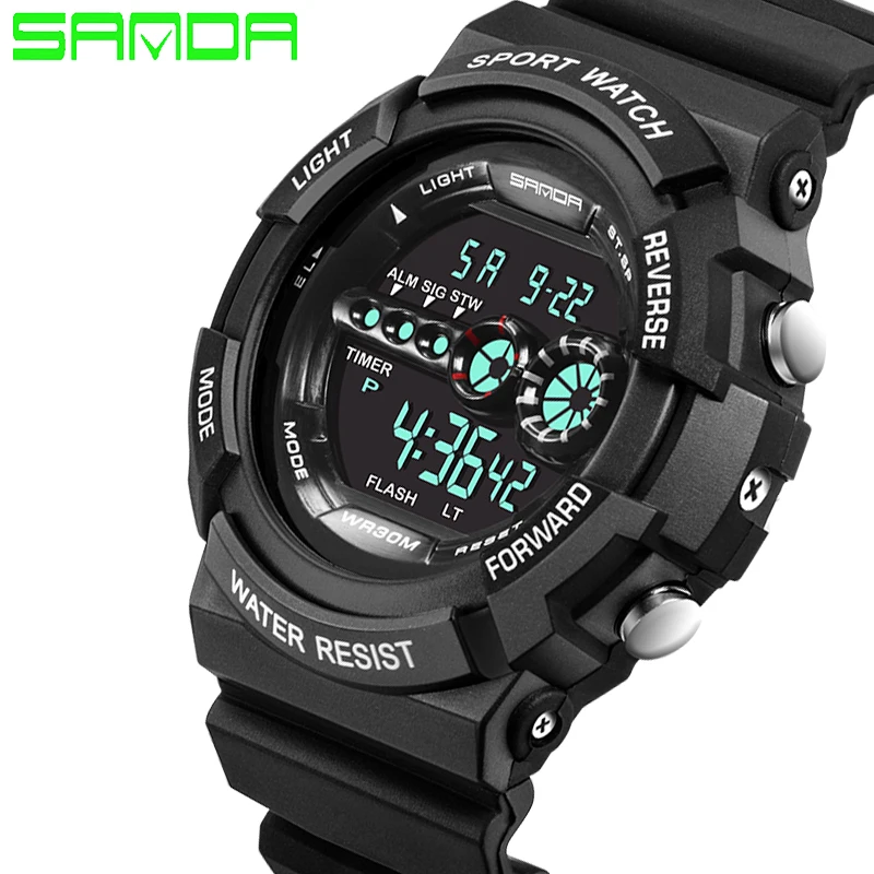 SANDA Luxury Brand Men Women Sports Watches Digital LED Military Watch Waterproof Outdoor Casual Wristwatches Relogio Masculino