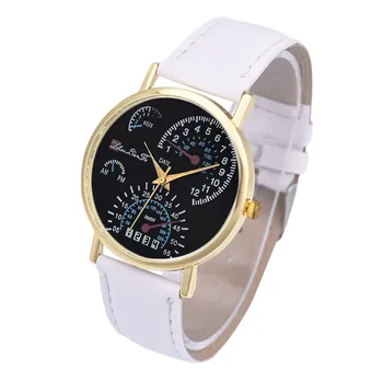Mens Watches Top Brand Luxury Reloj Hombre Fashion Printed PU Leather Strap Analog Quartz Wrist Watch relogio masculino Clock