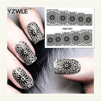 YZWLE 1 Sheet DIY Decals Nails Art Water Transfer Printing Stickers Accessories For Manicure Salon YZW-7327
