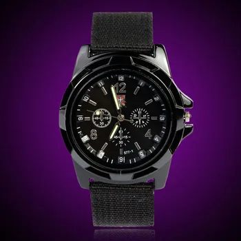 2016 Men Wrist Watches Gemius Army Racing Force Military Sport Fabric Band Black reloj hombre kol saati Good-looking JUN 23