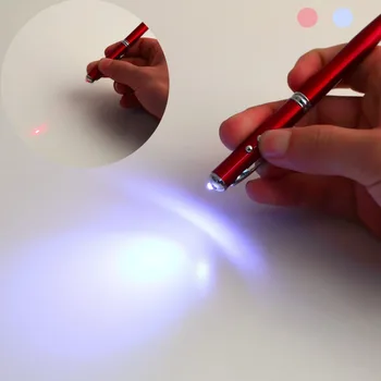 Compatible 1pc 4 in 1 Laser Pointer LED Torch Touch Screen Stylus Ball Pen for iPhone for Ipad for Samsung Portable