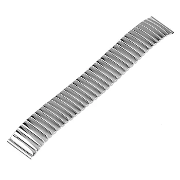 18mm Elastic Watchband for Withings Activite / Steel / Pop Stainless Steel Band Bracelet Link Strap with Tool Spring Bar Silver