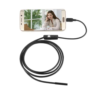 6pcs LED OTG USB Android Endoscope Camera 7mm Lens 1.5m Smart Android Phone Endoscopy Inspection Snake Tube Borescope USB Camera