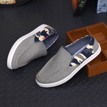 Camouflage 2017 Fashion Mens Flat Shoes Mocassin Homme Flag Print Slip-on Men Luxury Brand Canvas Shoes Loafers Outdoor Leisure