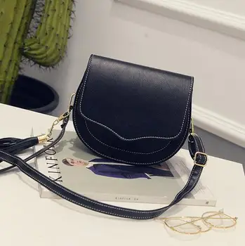 2016 summer fashion new handbags women bag quality pu leather fringed Macaron stereotypes shoulder bag Messenger shell bag