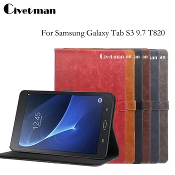 Civetman Business Crazy Horse pattern PU Leather Flip Cover For Samsung Galaxy Tab A 7.0 SM-T280 SM-T285 Case For Samsung T280