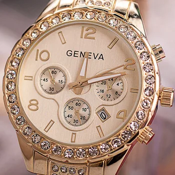 2017 Women Dress Watches Stainless Steel Watch Women Luxury Silver Rose Gold Analog Quartz Wrist Watch Time Relogio