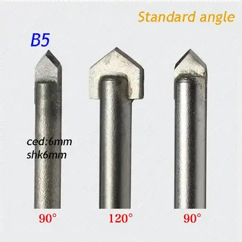 1pc standard 90 degree 6*6mm angle alloy Router Bits CNC engraving cutter Stone Carving Tools
