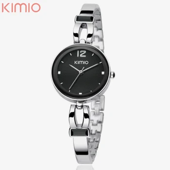 Brand Kimio Watches Bracelet Japan Quartz Crystal Cover Silver Bracelet Casual Watches for Women