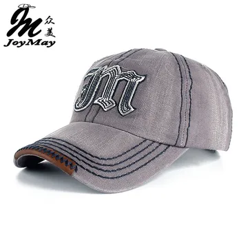 Wholesale Retail JoyMay Cap Embroidery Letter M Cap comfy cap Jean Denim Cotton hats Baseball Cap B147