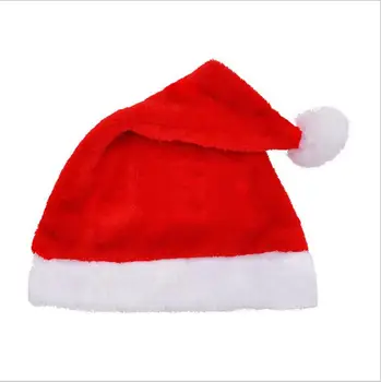 Christmas party hat adult Christmas hat red and Santa Claus Christmas Ornament White Velvet Hat