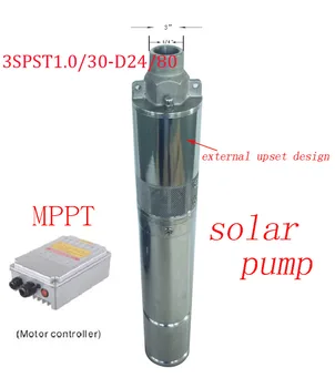 24v 80w solar water pump farm irrigation borehole screw water pump new hot pump 3SPST1.0/30-D24/80