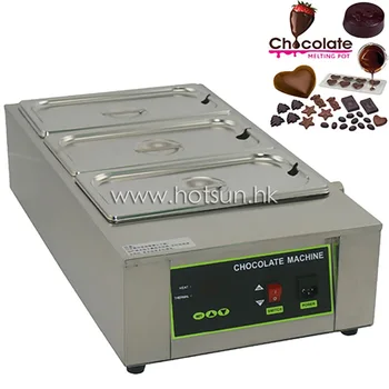 12kg Commercial Use 110v 220v Electric Digital Chocolate Melter Warmer with 3 Melting Pots