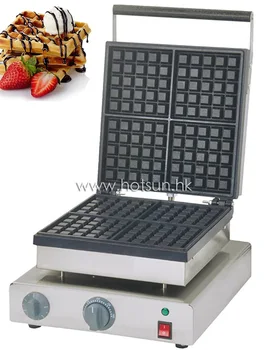 4-Slice Commercial Use 110v 220v Electric Nonstick Square Belgian Waffle Baker Maker Machine Iron