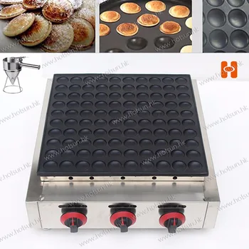 2 in 1 Non-stick LPG Gas Dutch Mini Pancakes Poffertjes Dorayaki Maker Machine Baker + Batter Dispenser