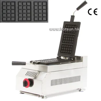 Commercial Non-stick LPG Gas Rotary 3-slice Belgian Brussels Waffle Iron Maker Baker Machine