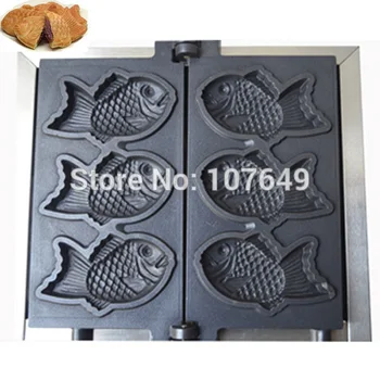 To USA/Canada/Japan/Mexico 3pcs Commercial Use Electric 110v Fish Waffle Taiyaki Baker Maker Iron Machine