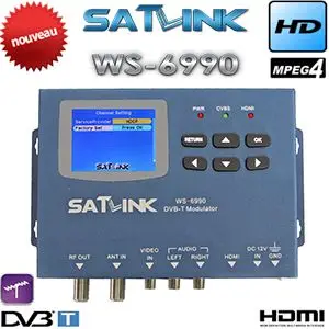 Satlink WS-6990 HD by dhl AV input single-channel DVB-T Modulator Compact and wall mountable WS6990 WS 6990