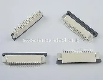 50 Pcs FPC FFC 1mm Pitch 16 Pin Drawer Type Ribbon Flat Connector Bottom Contact