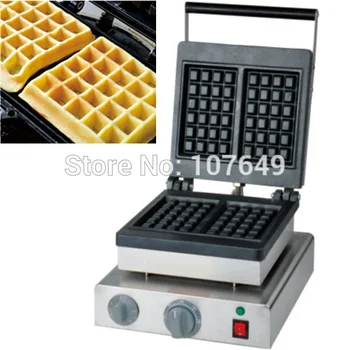 110v 220V Commercial Use Non-stick Electric Belgian Waffle Machine Maker Iron Baker
