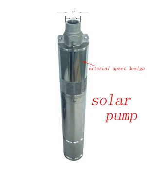 New Fashion 24v 140w solar energy bomba high pressure farm irrigation borehole screw water pump hot pump 3SPST1.3/50-D24/140