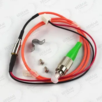 658nm 10mW 62.5/125um FC/APC Red Fiber Pigtail Laser Diode Module 12VDC TTL 1m