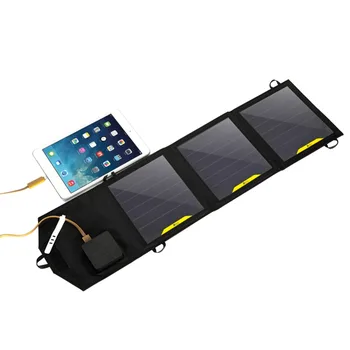 Muti-function 5V 10W Foldable Solar Panel Power Bank with Dual USB Port Chargers for Cell Phones for Tablet GPS for Samsung