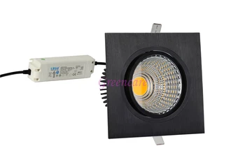 Super Bright Square 30W Dimmable COB LED Downlight 100-240V 0-10V Dimmable Ceiling LED Dali Dimmer Down Light White10pcs/lot