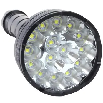 19000 Lumens 15 x CREE XM-T6 LED 5 Light Modes Waterproof Super Bright Flashlight Torch with 1200m Lighting Distance