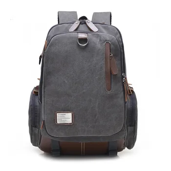New student backpack large capacity Canvas bag men and women backpack 1247