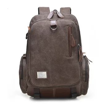 New student backpack large capacity Canvas bag men and women backpack 1247