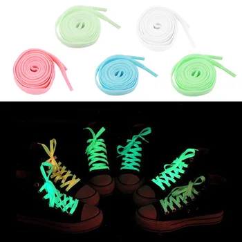 2 pcs 100cm Luminous Glow In The Dark Fluorescence Shoelace Shoe Lace Polyester Nylon multicolor Worldwide sale