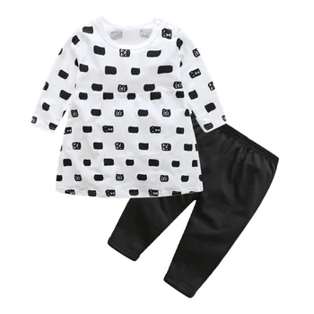 2PCS Toddler Cute Baby Kid Girl Clothes T-shirt Tops Dress+Leggings Pants Outfits Set