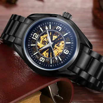 Relogio Masculino LIGE Men's Luxury Casual Clock Automatic Mechanical Watch Men Hollow Business Wristwatches Male Montre Homme