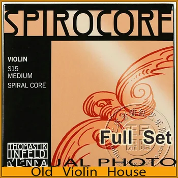 Original Thomastik Spirocore (S15) Violin Strings , Aluminum E, Full set,made in Austria ,