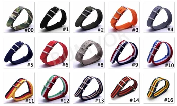 Code 00-16 HOT 1PCS 20 mm Watchband Wholesale Watches Men Nylon Nato Strap 20mm WatchBand Waterproof Watch Strap on For hours