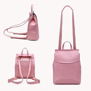 Early Lilac Fashion Women's Brand Elegant Backpacks Genuine Leather Women Bags Pretty Style Girl's Bag