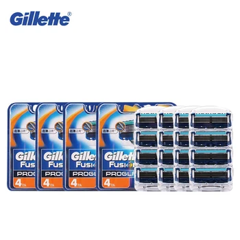 Genuine Gillette Fusion Proglide Shaving Razor Blades for Men Face Care Safety Razors Brands Razor Blades 16 PCS