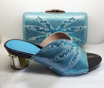 Italian Shoes With Matching Bags Italian African Wedding Shoes And Bag Sets Women Sandal Shoes And Bag To Match TT16-23