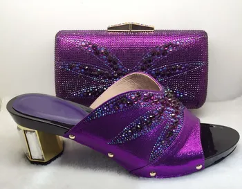 Fashion Italian Shoe With Matching Bag Set For Party African Women Shoe And Bag To Match Set Women Sandal TT16-23